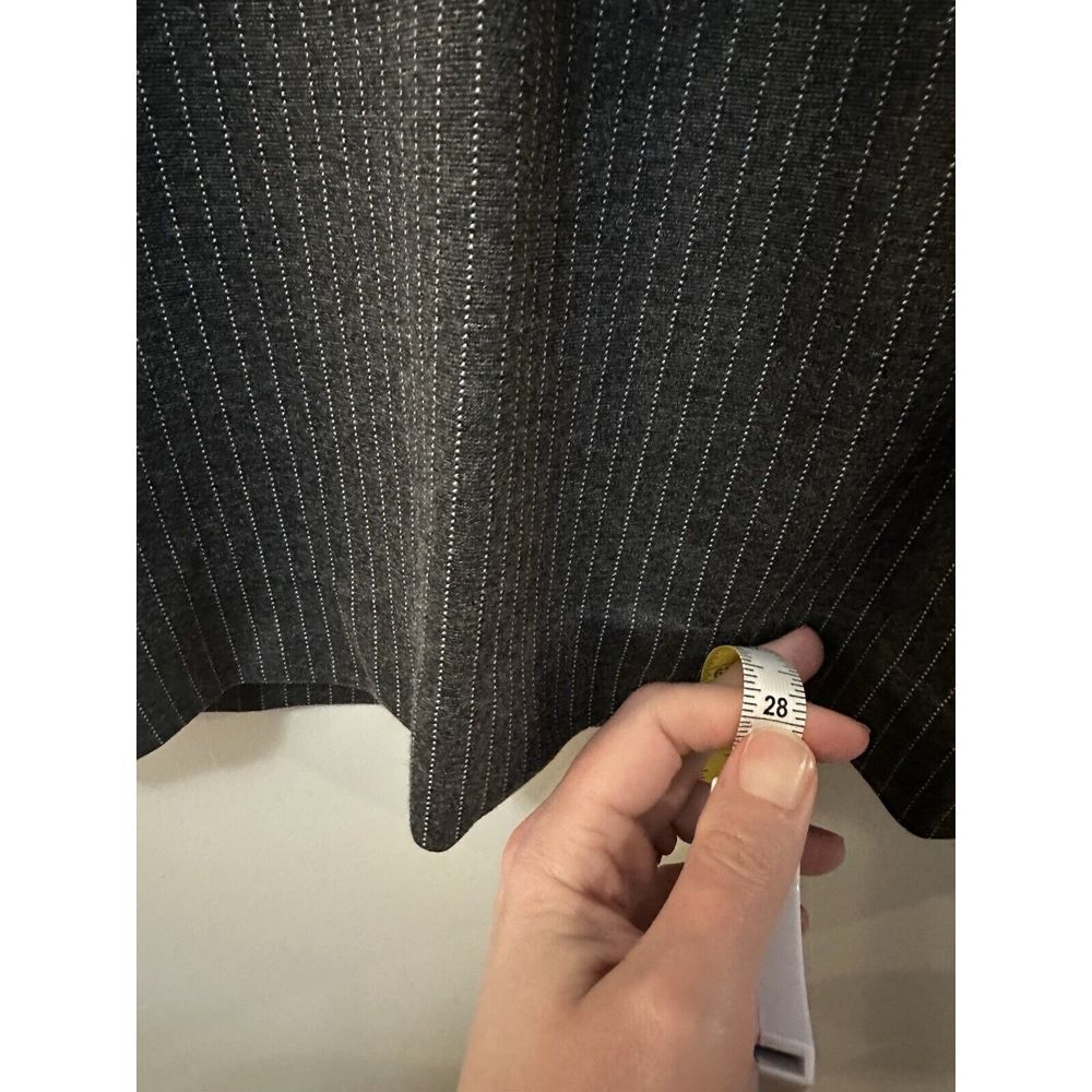 Jones & Co Stretch Wide Leg Womens Pants 1X‎  Striped Grey  Pockets High Rise - Picture 6 of 11